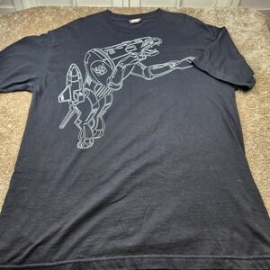 Mighty Fine Transformers Laserbeak Decepticon Graphic T-Shirt Mens XL Black 2005